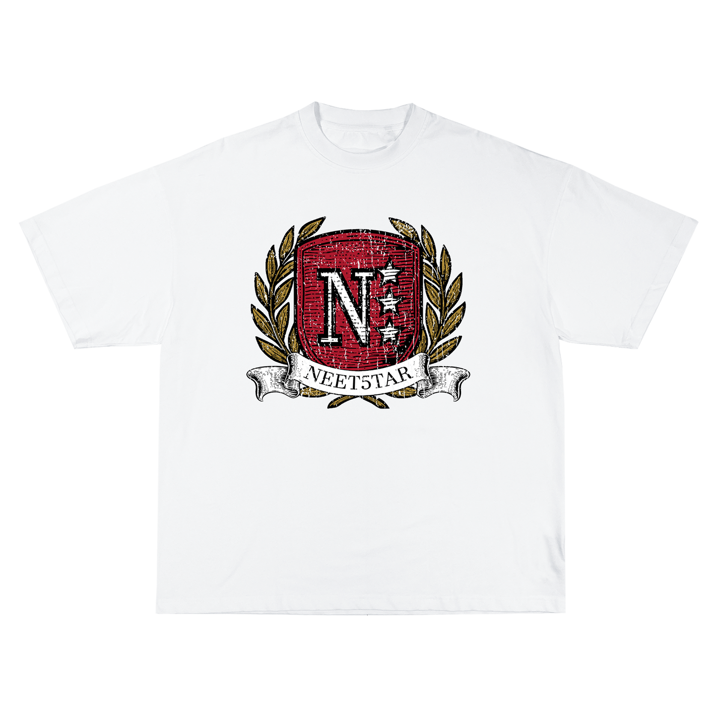 NEET5TAR Crest White T-Shirt