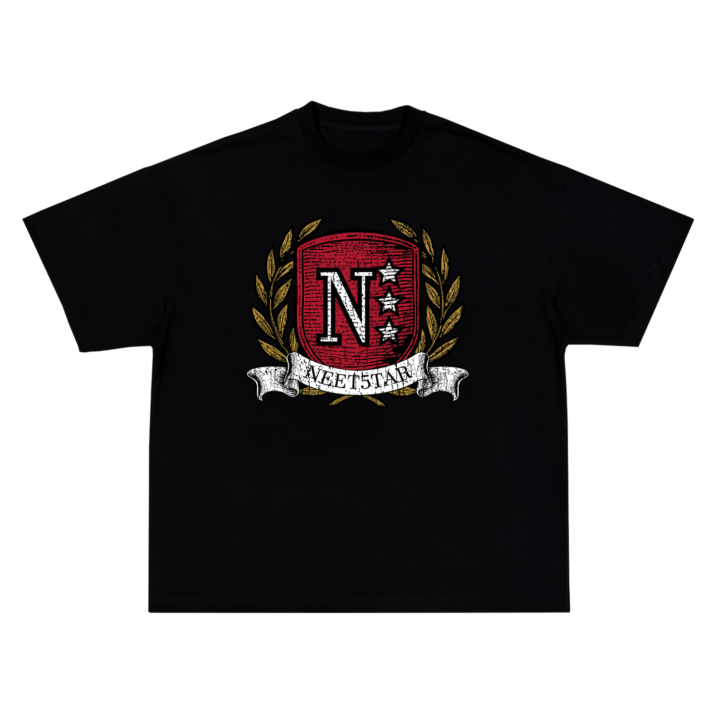 NEET5TAR Crest Black T-Shirt