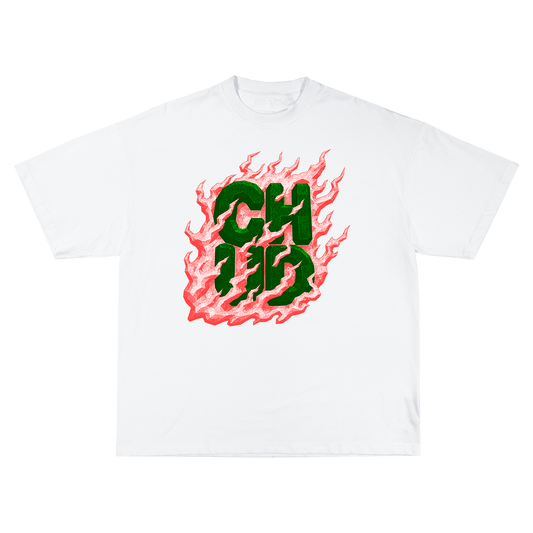 Chud Flames White T-Shirt