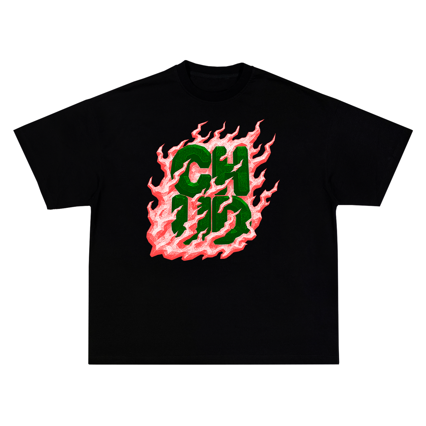 Chud Flames Black T-Shirt