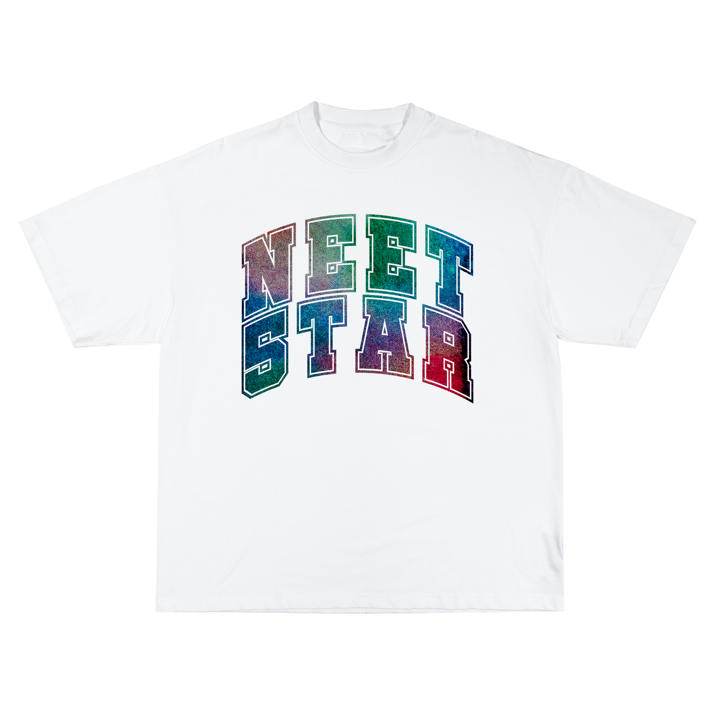 NEET5TAR Colored Logo White T-Shirt