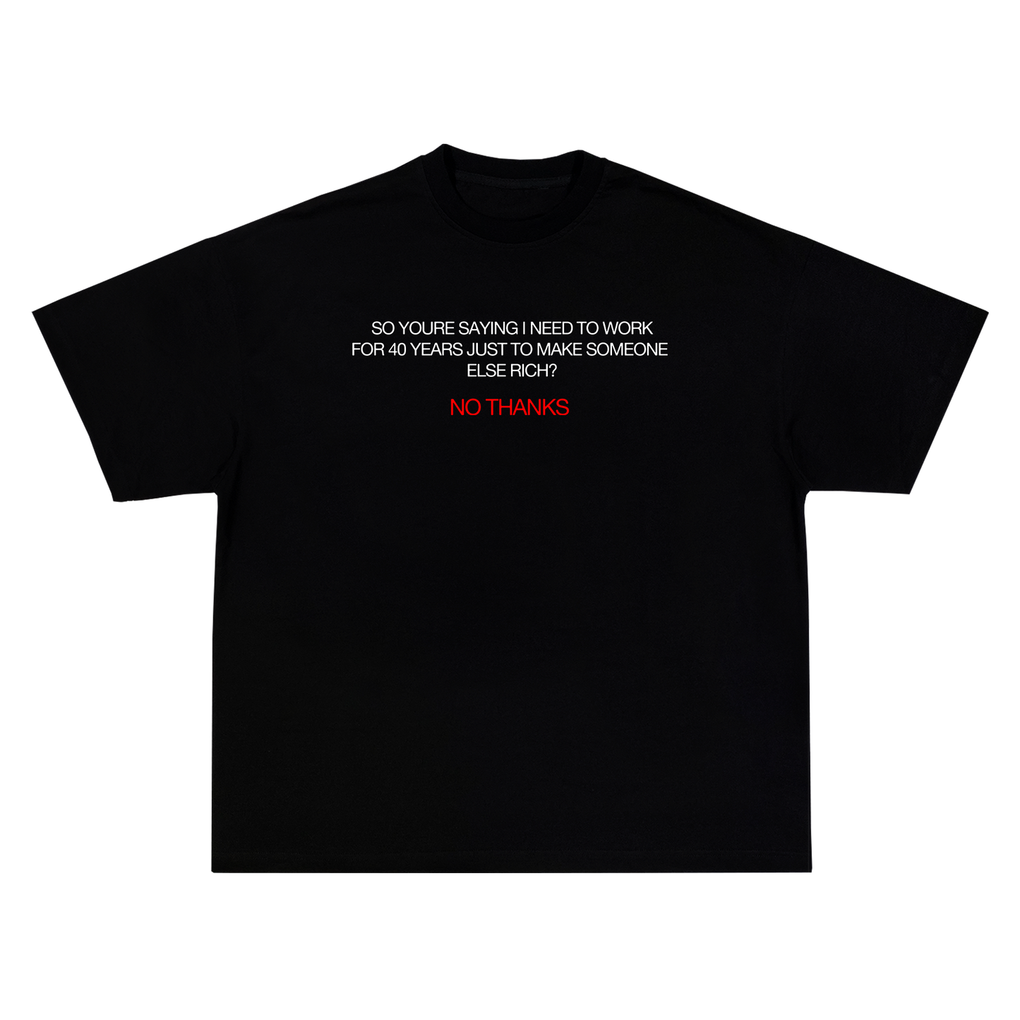 No Thanks Black T-Shirt