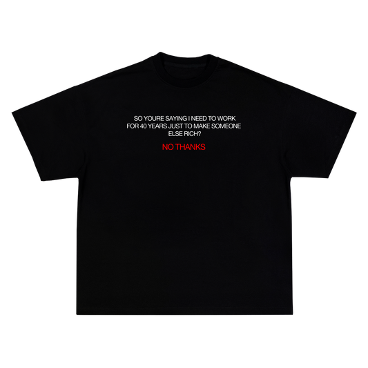 No Thanks Black T-Shirt