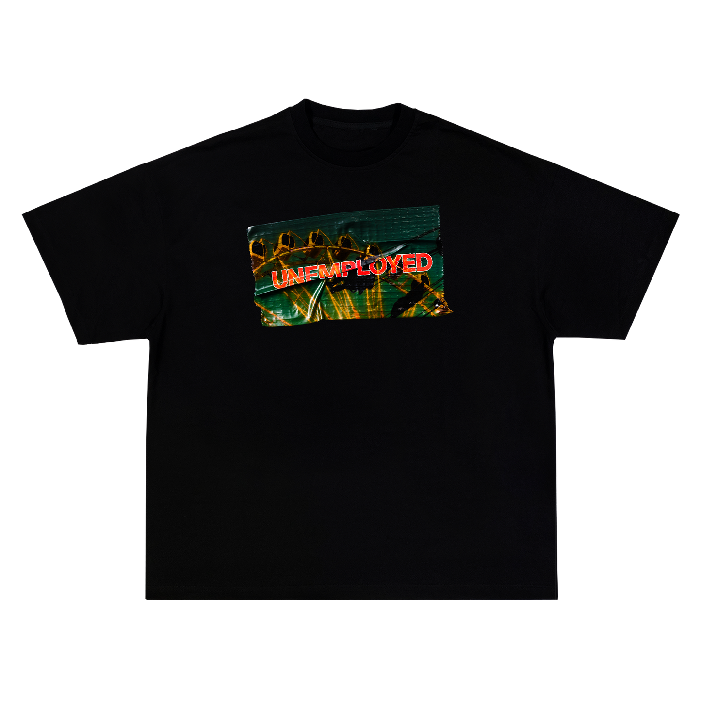 Unemployed Ferris Wheel Black T-Shirt