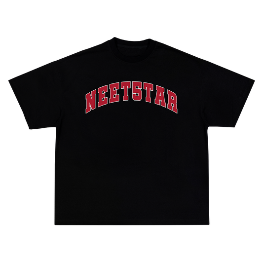 NEET5TAR University Letters Black T-Shirt