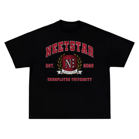 NEET5TAR University Black T-Shirt