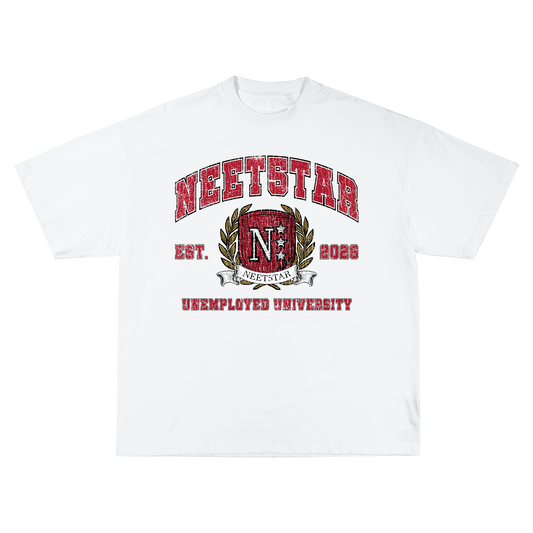 NEET5TAR University White T-Shirt