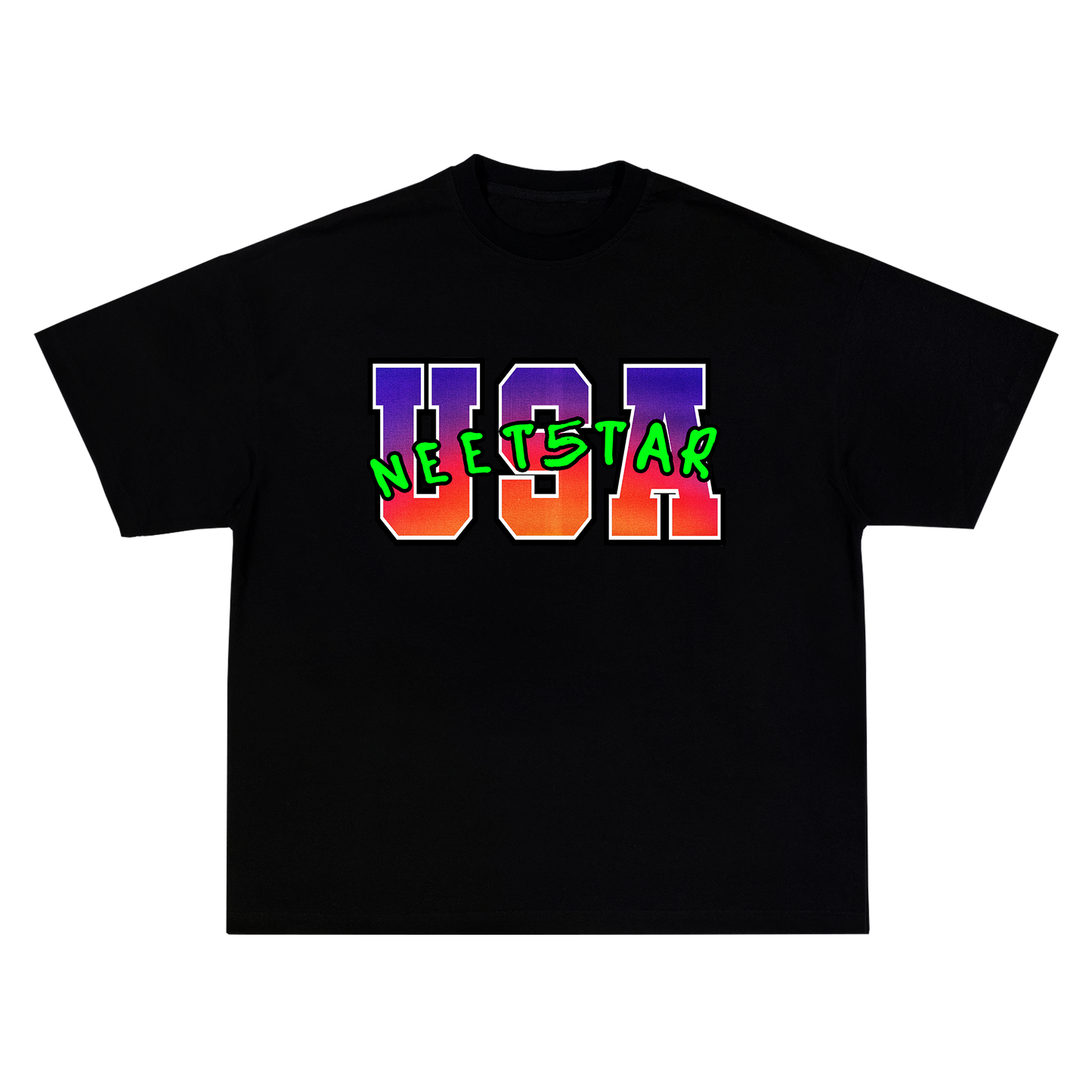 NEET5TAR USA Black T-Shirt
