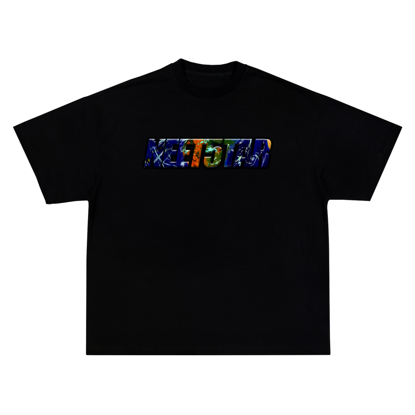 NEET5TAR Planet Logo Black T-Shirt